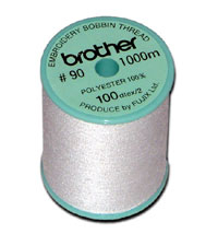 Brother XC5996001/EBTPE | Bobbin Thread | White (P.E. Series) 