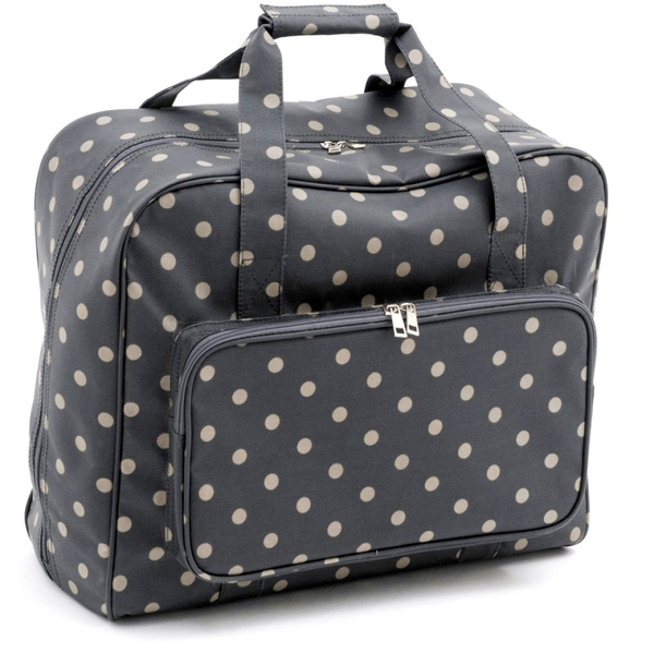 HobbyGift MR4660_263 | Sewing Machine Bag | Matt PVC | Charcoal Polka Dot 