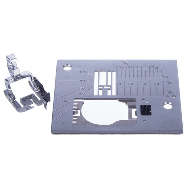 Janome 846407007 | Acufeed 1/4 Inch Seam Foot & Straight Stitch Needle Plate for MC6600P 