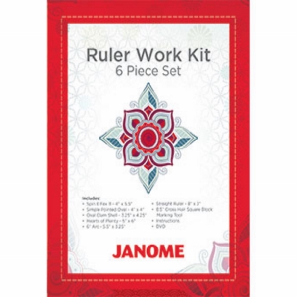 Janome RULERSET-HS | Ruler Work Kit (6 Piece Set) 