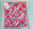 Knit Sew Floral Pattern on Black and White Stripes  2