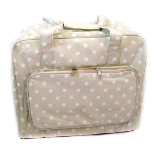 Sewing Machine Bag Cream with Polka Dots