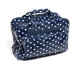 Value Vinyl Sewing Machine Bag Navy With Polka Dots 